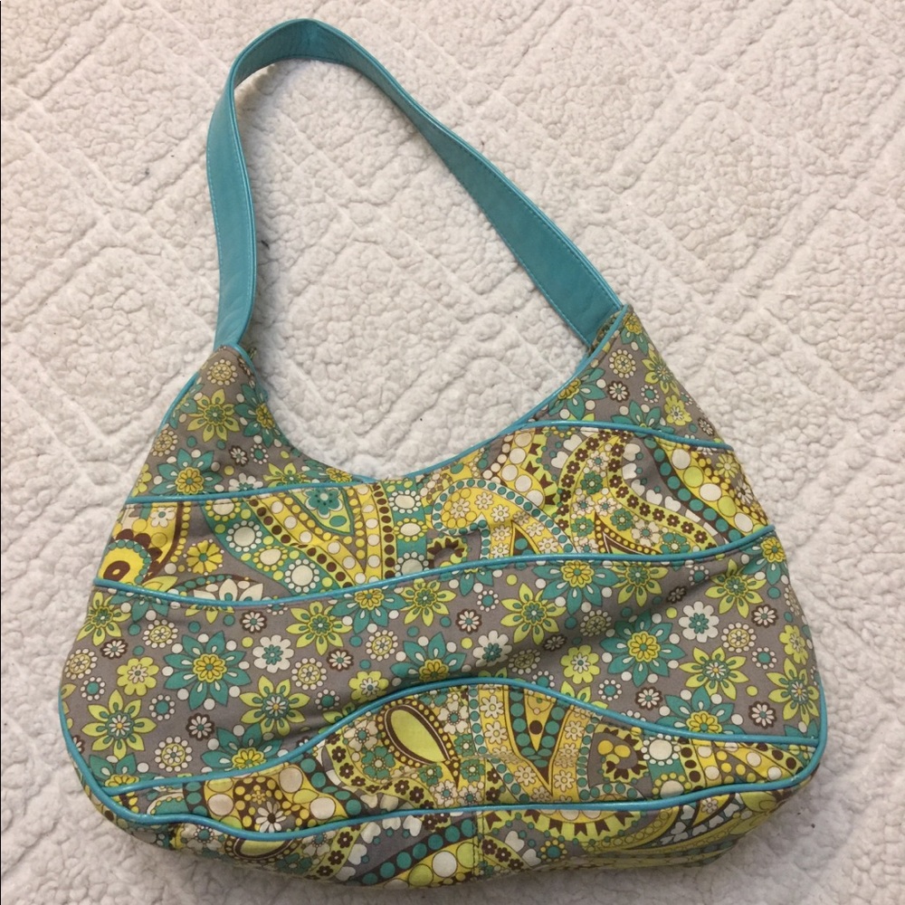 Vera Bradley Lemon Parfait Pattern Shoulder Purse - Picture 2 of 6